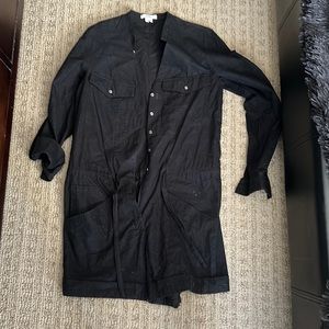 Helmut Lang black shorts jumpsuit sz S